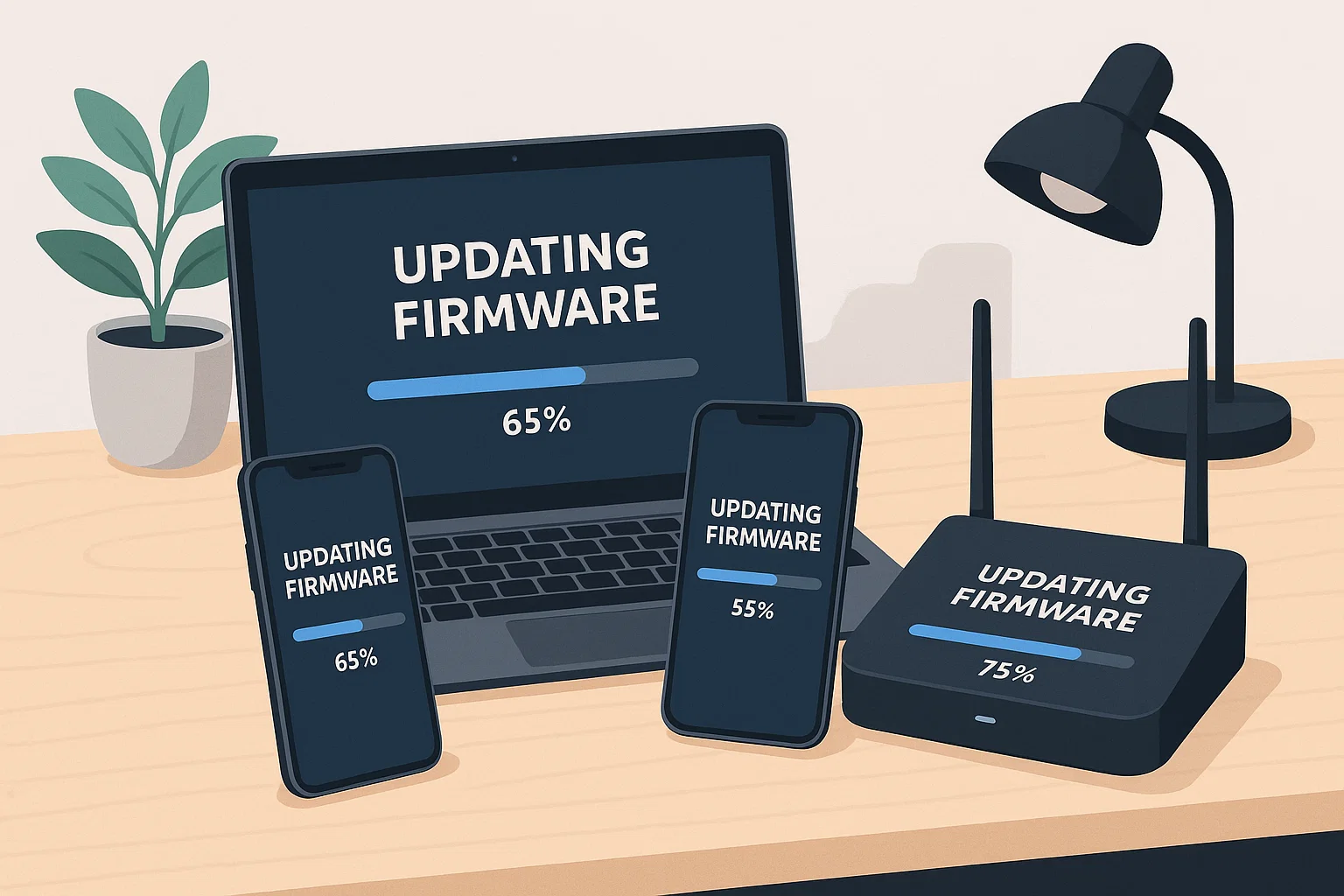 Keep Devices Secure with the Latest Firmware Updates 1 Smart devices receiving firmware updates to stay protected from cyber threats