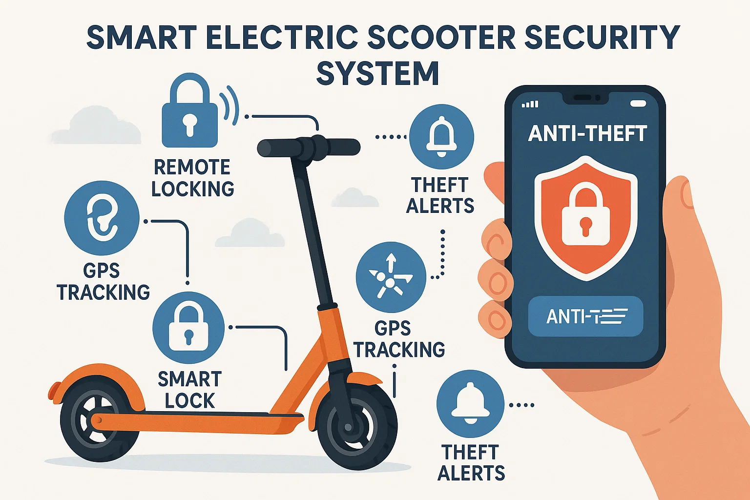 Top Electric Scooters Reviewed for 2025: Best Rides Tested 2 Image of of electric scooter lock and app-based security system