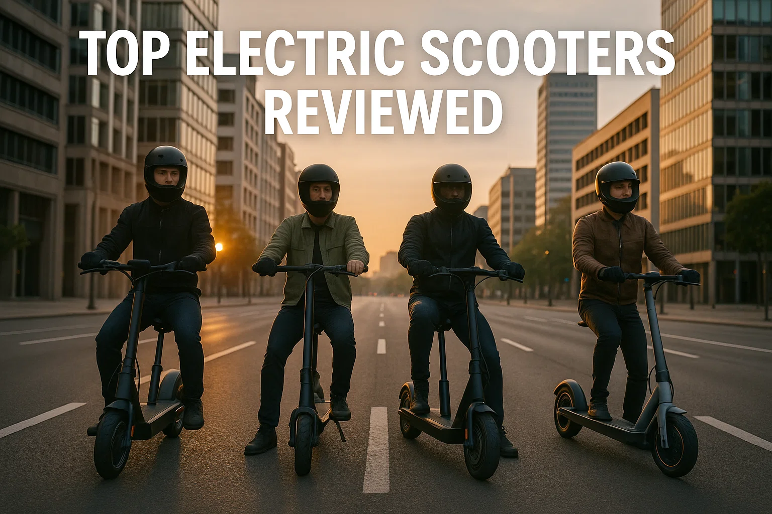 Top Electric Scooters Reviewed for 2025: Best Rides Tested 1 Modern electric scooters lined up on a city street performance review