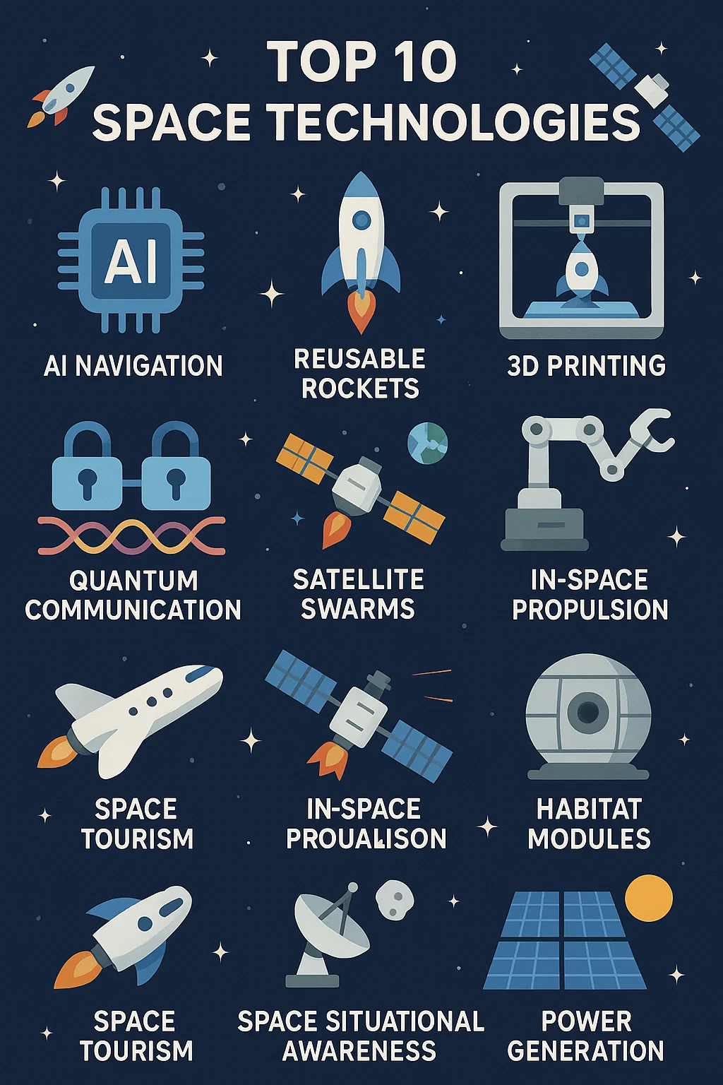 Infographic of Top Technological Advancements in Space Exploration