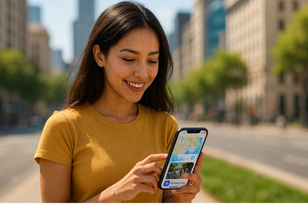 iOS 18 Updates: What’s New for Apple Users in 2025? 3 Apple user exploring new iOS 18 Maps and AI features on iPhone