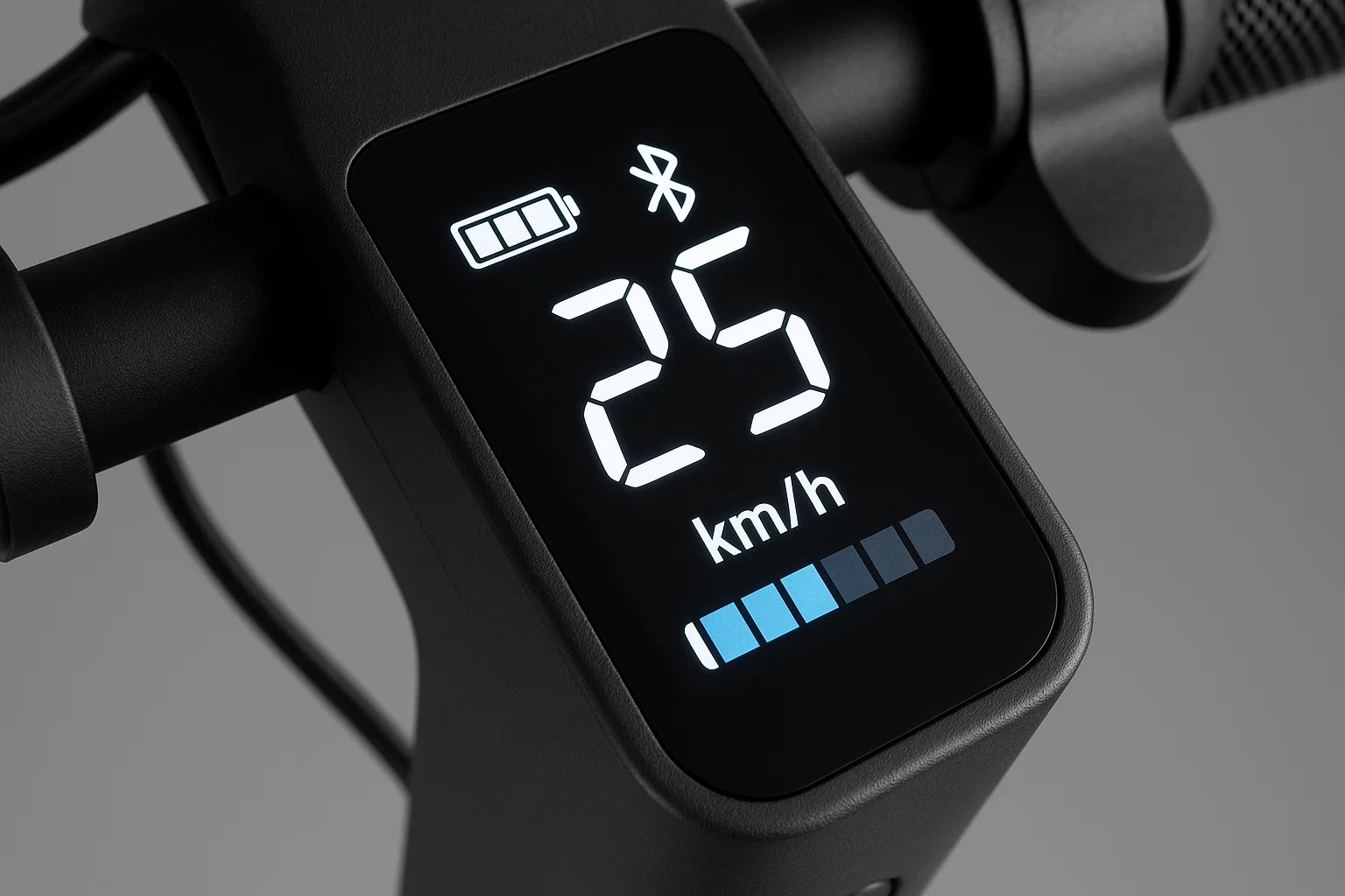 Top Electric Scooters Reviewed for 2025: Best Rides Tested 3 Screenshot of electric scooter digital display showing speed, battery, and connectivity