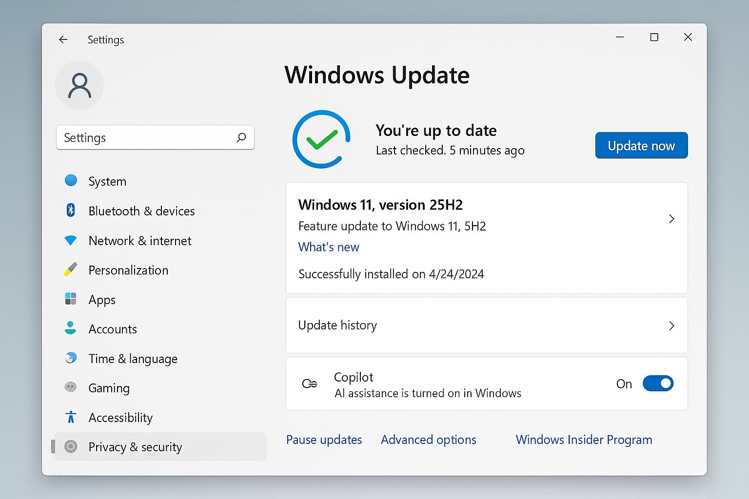 Windows 11 25H2 Update Dashboard