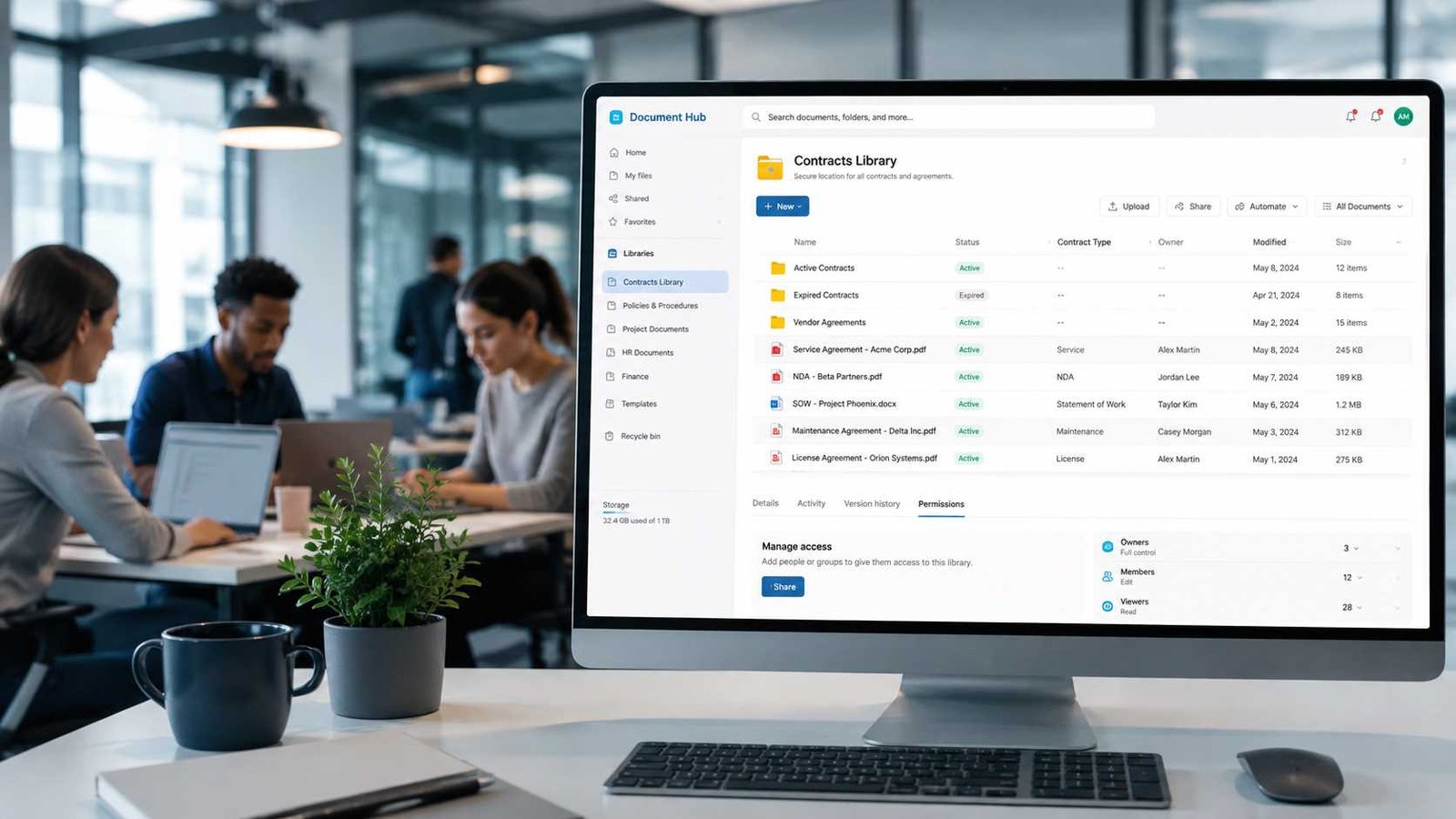 SharePoint Online Document Management: Complete Guide 1 SharePoint Online document management workspace for organizing and collaborating on business files.