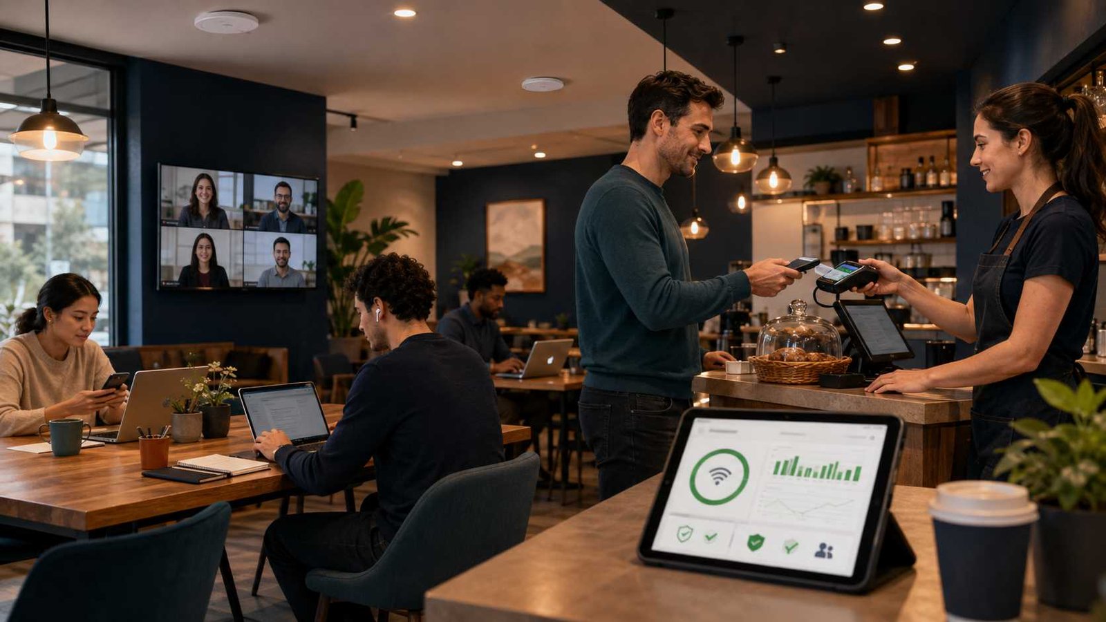 The Role of AI in Enhancing Wireless Network Performance in 2026 3 A small business uses AI to maintain stable wireless network performance for customers and employees.